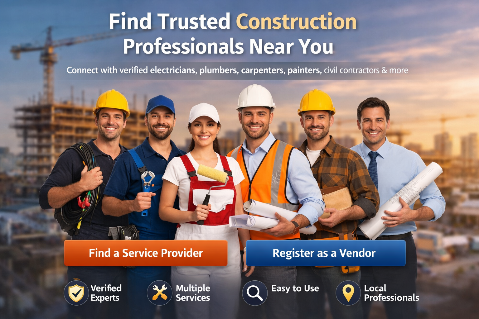 find trusted construction professionals near you